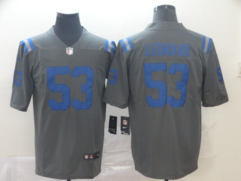 Men Indianapolis Colts #53 Leonard Grey Nike Vapor Untouchable Limited NFL Jersey
